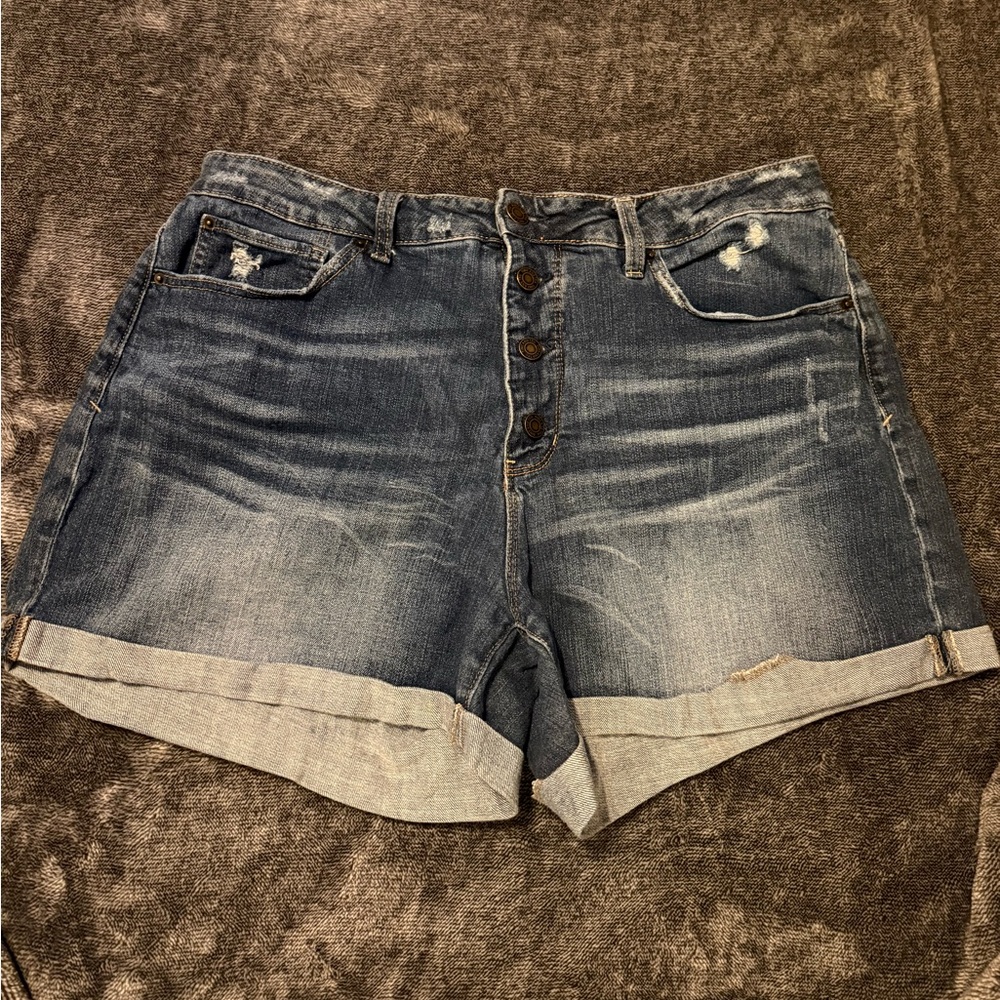 Time and Tru Dark Blue Jean Shorts